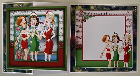 Its Always Wine OClock Christmas 4 Sheet Mini Kit by Erika Sissons