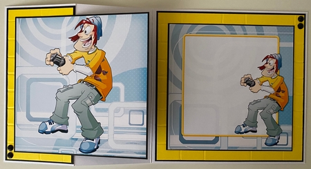 Console Gamer Dude Yellow 8x8 Quick Card by Erika Sissons