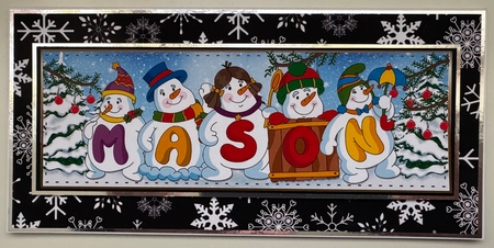 SNOWMEN NAMES LARGE DL - MASON by Erika Sissons