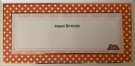 Large DL Happy Birthday GRANDMA insert with Cute Little Cat by Erika Sissons