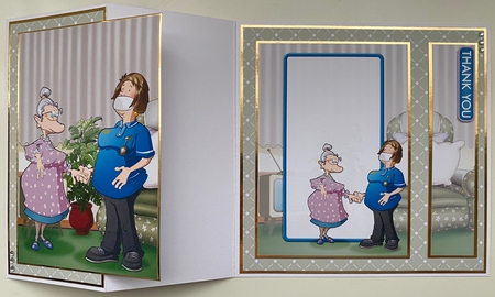 Thank You Care Worker Dudess Insert by Erika Sissons
