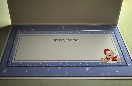 Large DL Merry Christmas MUMMY insert with Teddies by Erika Sissons