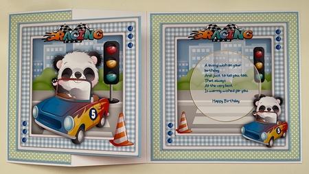 Pandas Racing Car Mini Kit by Erika Sissons