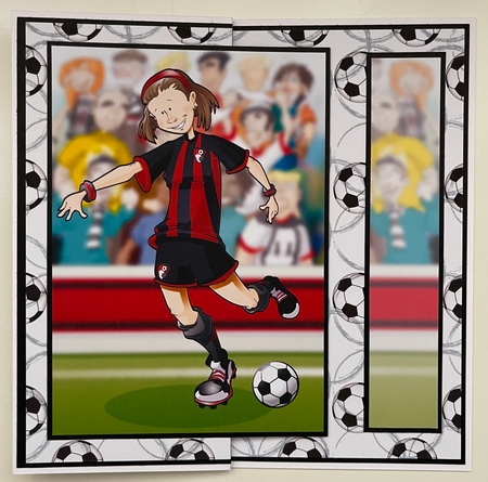Black and Red Football Girl by Erika Sissons