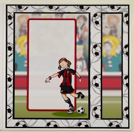Black and Red Football Girl Insert by Erika Sissons