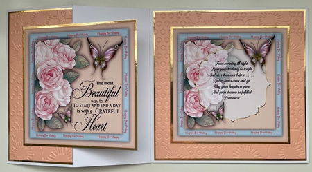 7x7 Mini Ki, Pink Roses and Quote by Erika Sissons