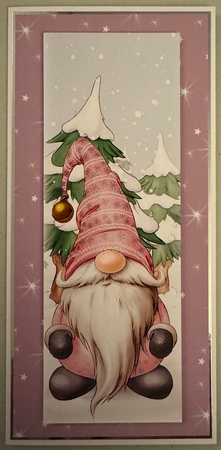 Alfred the Christmas Gnome Pink Large DL by Erika Sissons