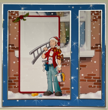 Window Cleaner Dude Christmas Insert by Erika Sissons