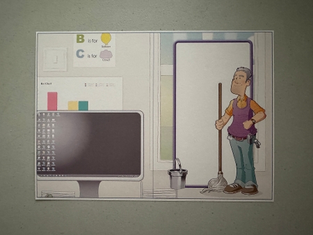 Caretaker/Cleaner Dude Insert by Erika Sissons