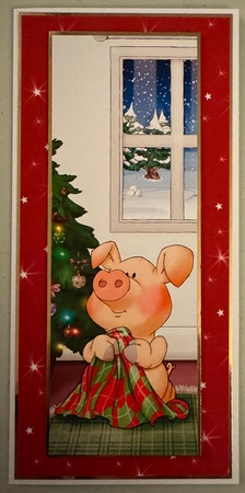 Pigs in Blankets Truffle Large Vertical DL Insert by Erika Sissons