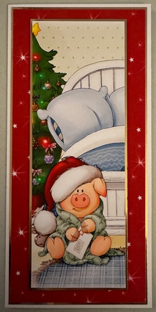 Pigs in Blankets Tootsie Christmas Large Vertical DL by Erika Sissons