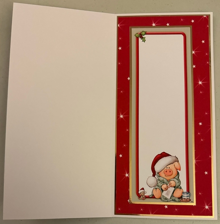 Pigs in Blankets Tootsie Christmas Large Vertical DL by Erika Sissons