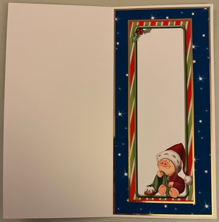 Pigs in Blankets Pumpkin Christmas Large Vertical DL Insert by Erika Sissons