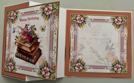 Floral Book 8x8ins Kit with Matching Bookmarks 4 by Erika Sissons