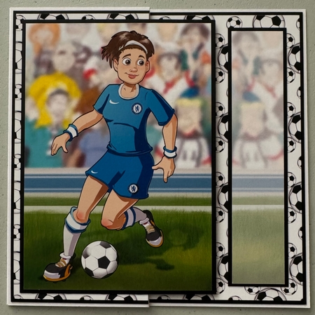 Womens Football Dudess Blue Strip Insert by Erika Sissons