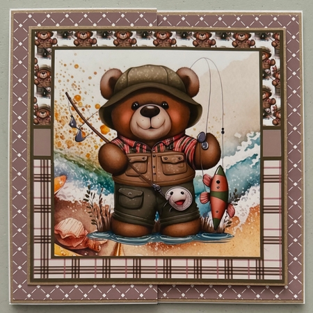 Cute Bear goes fishing by Erika Sissons