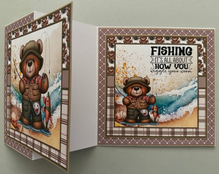 Cute Bear goes fishing by Erika Sissons