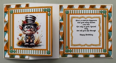 8x8 Mini Kit, Gorgeous Zebras Top Hat, Pyramid by Erika Sissons