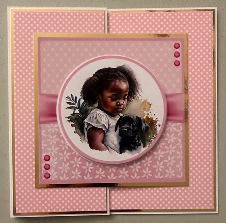 Cute Little Girl with Her Puppy by Erika Sissons
