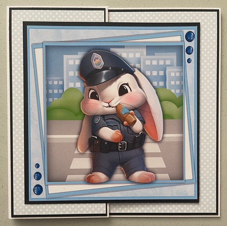 8x8 Mini Kit, Gorgeous Policeman Bunny by Erika Sissons