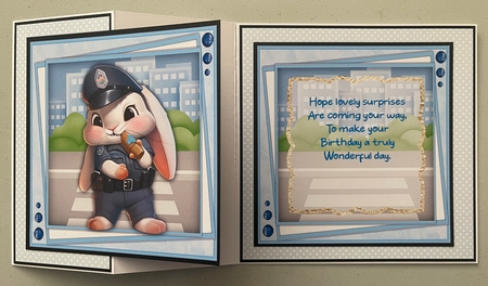 8x8 Mini Kit, Gorgeous Policeman Bunny by Erika Sissons