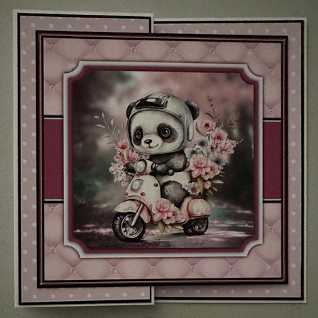Panda On A Scooter Mini Kit by Erika Sissons