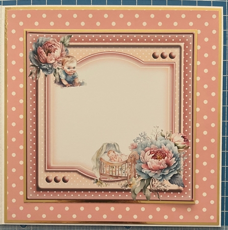 New Baby Girl in Crib 7x7  by Erika Sissons