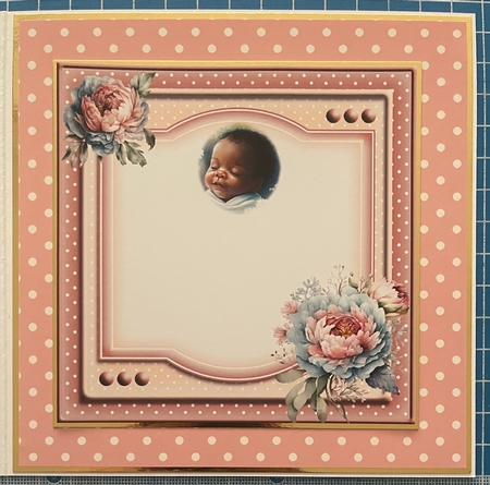 African American New Baby Girl 7x7 insert by Erika Sissons