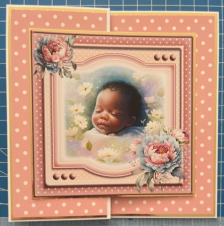 African American New Baby Girl 7x7 insert by Erika Sissons