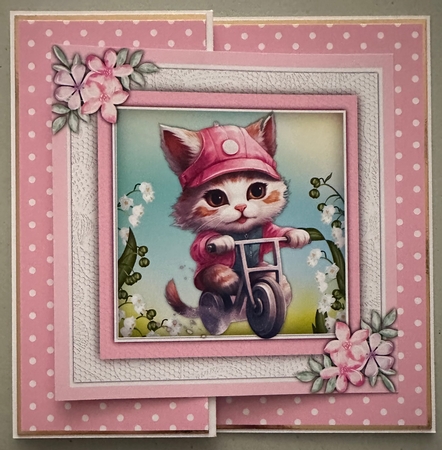 8x8 Mini Kit, Gorgeous Kitty-Kat on a Bike 2 by Erika Sissons