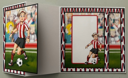 Womens Football Dudess Red, White Strip  Insert by Erika Sissons