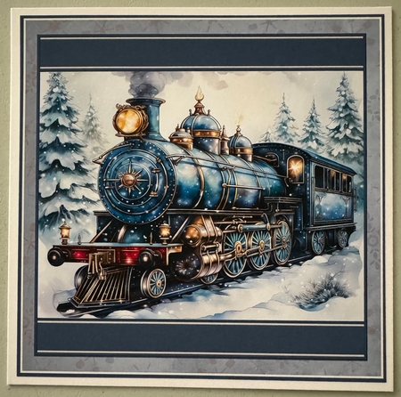 8x8 Polar Express Bookmark Panel Mini Kit 3 - x5 A4 Sheets  by Erika Sissons