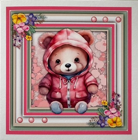 8x8 Mini Kit, Beautiful Pink Teddys Birthday by Erika Sissons
