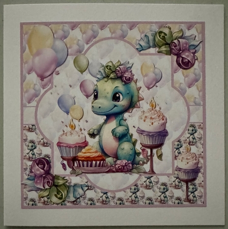Little dinosaur Birthday Girl by Erika Sissons