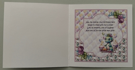 Little dinosaur Birthday Girl by Erika Sissons
