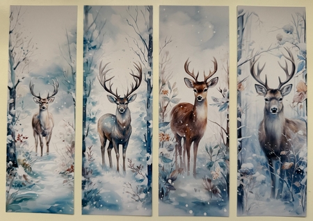 Winter Deer Bookmarks by Erika Sissons