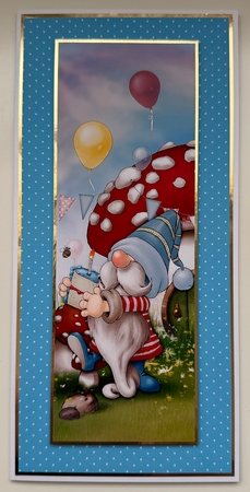 Birthday Gnome (Blue) Large Vertical DL Insert by Erika Sissons