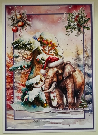 Elephants Christmas wishes A5 by Erika Sissons