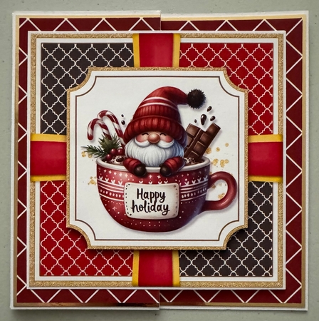 Hot Cocoa Gnomes Card Front & Toppers BUNDLE by Erika Sissons