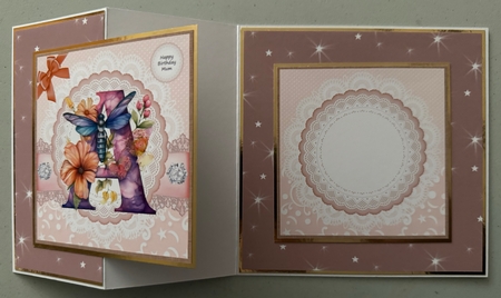 Monogram letters with decoupage A - E inclusive plus inserts by Erika Sissons