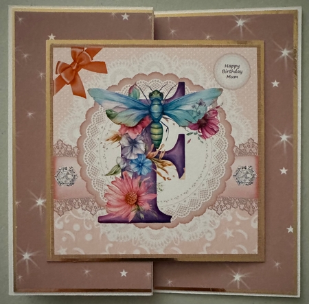 Monogram letters with decoupage F - J inclusive plus inserts by Erika Sissons