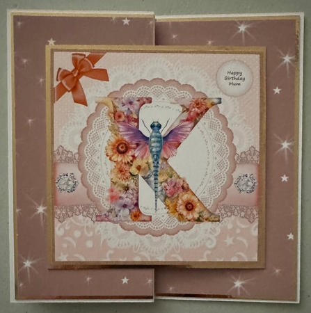 Monogram letters with decoupage K - O inclusive plus inserts by Erika Sissons