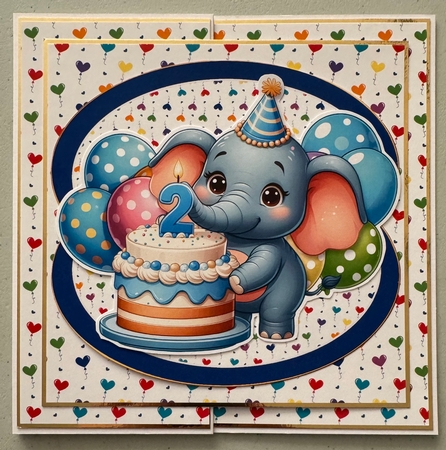 Birthday Ages 1-6 Elephant Rocker Card BUNDLE by Erika Sissons