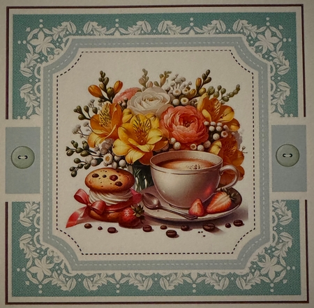 Spring Flowers And Coffee Toppers Set by Erika Sissons