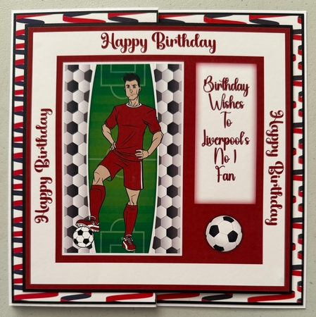Birthday Football 7 x 7  Liverpool Card - AS REQUESTED by Erika Sissons