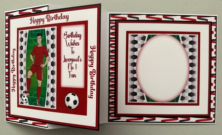 Birthday Football 7 x 7  Liverpool Card - AS REQUESTED by Erika Sissons