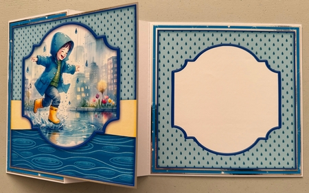 A Splashing Day in the City 6 Inch Square by Erika Sissons