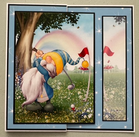 Golf Gnome Blue Insert by Erika Sissons