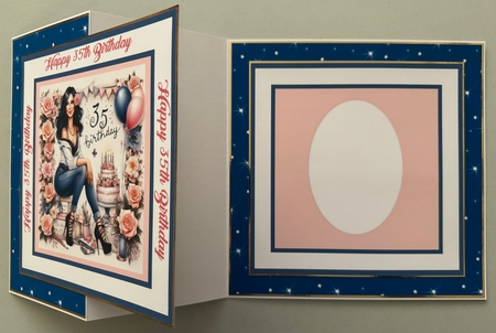 35th Daughter Granddaughter Birthday 7 x 7 Card by Erika Sissons