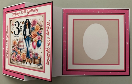 35th Daughter Granddaughter Birthday 7 x 7 Card No 2 by Erika Sissons